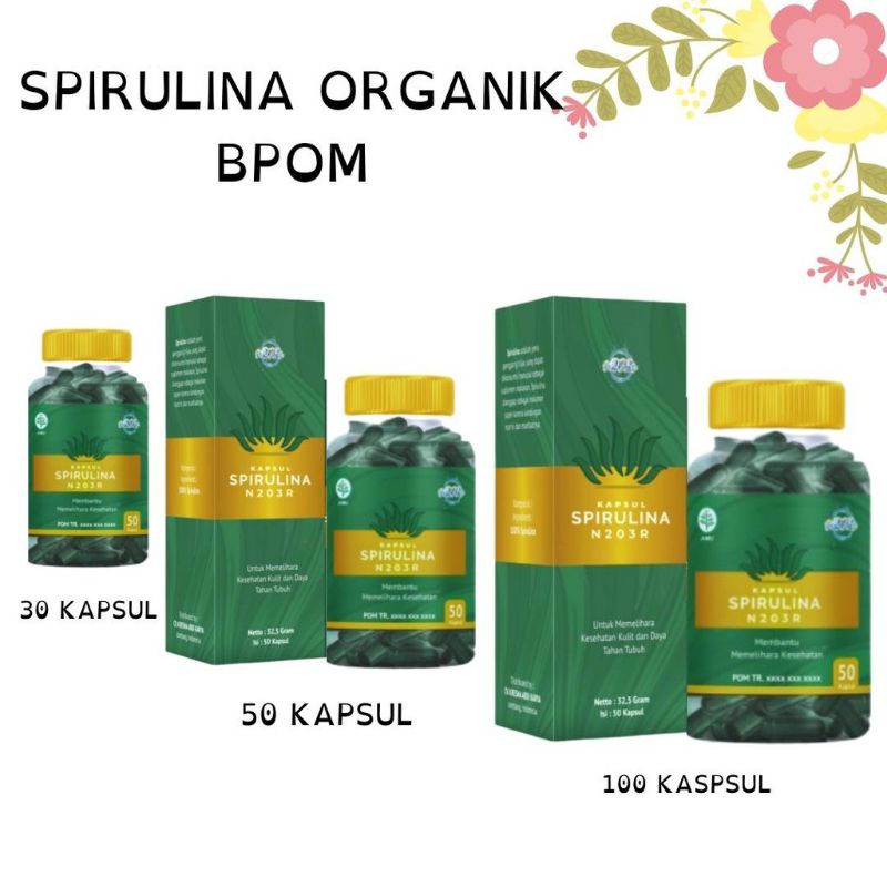 SPIRULINA BPOM ORIGINAL SPIRULINA ORGANIK  OBAT AMPUH JERAWAT