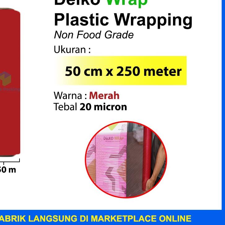 

❇ STRETCH FILM PLASTIK WRAPPING DELKOWRAP / WRAPPING BARANG ANEKA VARIASI PREMIUM MURAH SATUAN ➳