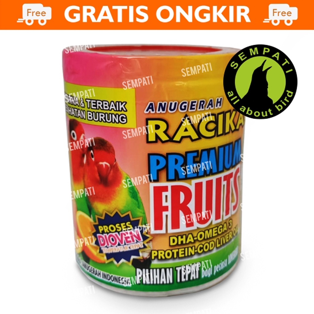 ANUGERAH RACIKAN PREMIUM FRUIT FRUITS PAKAN BURUNG LOVEBIRD