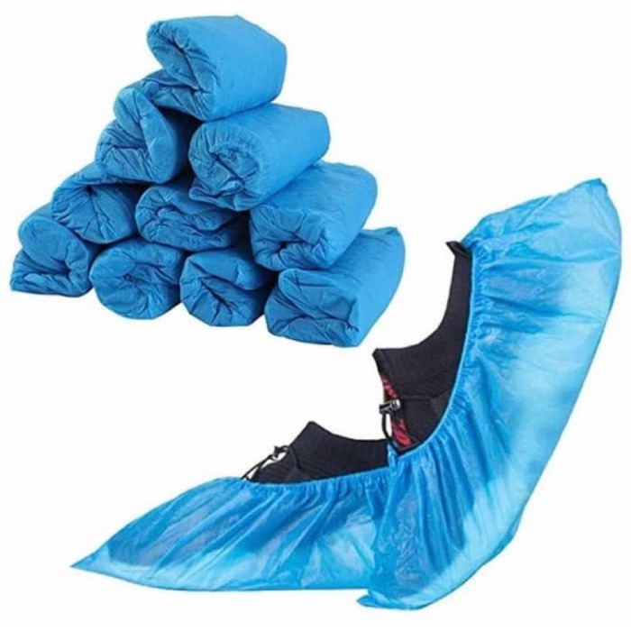 5 Pasang (10 pcs) Sarung Pelindung Sepatu Anti Basah Musim Hujan Sekali Pakai