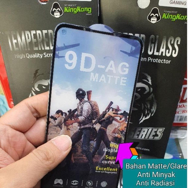 OPPO A55 A17 A17K A76 A96 A16e A95 A54 A74 4G A74 5G TEMPERED GLASS FULL LEM GLARE ANTI MINYAK NO FINGER,  ANTI GORES KACA FULL COVER SCREEN GUARD MATTE PELINDUNG LAYAR FULL SCREEN