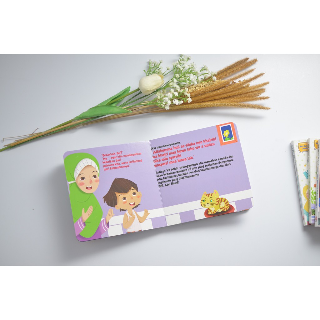 Scritto Books Paket 5 Buku Anak Boardbook Islami / Makan / Mainan / Pakai Baju & Sepatu / Tidur-5