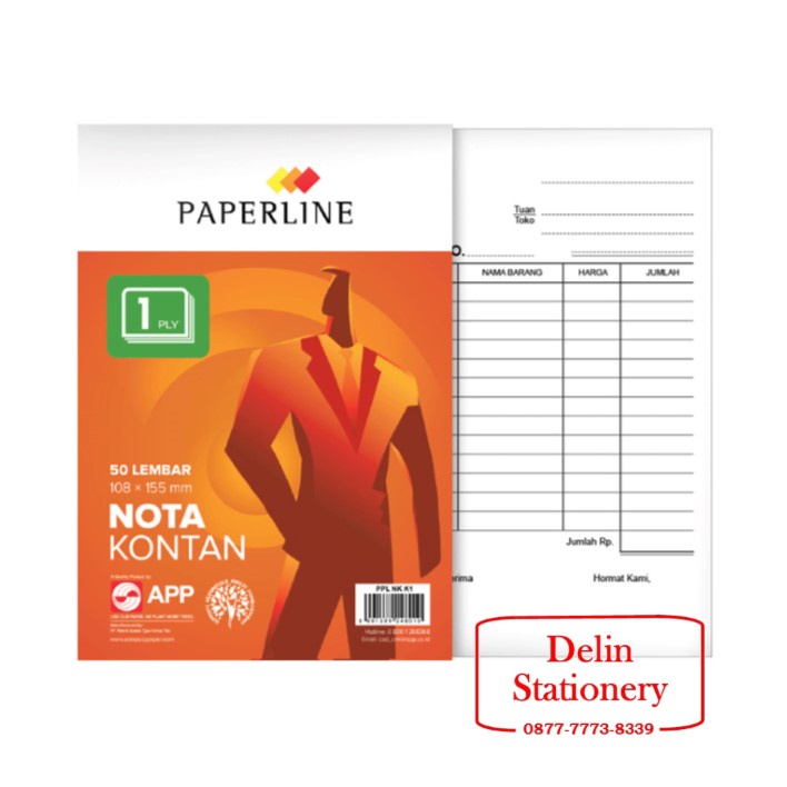 

Nota Kontan Paperline Kecil 1 Ply / Murah 1Ply Paper line / 1 Rangkap