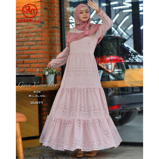 Gaun viola//gamis aldza //fashion muslim//gamis lebaran