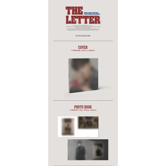 Kim Jaehwan - 4th Mini Album THE LETTER (CD / KiT)