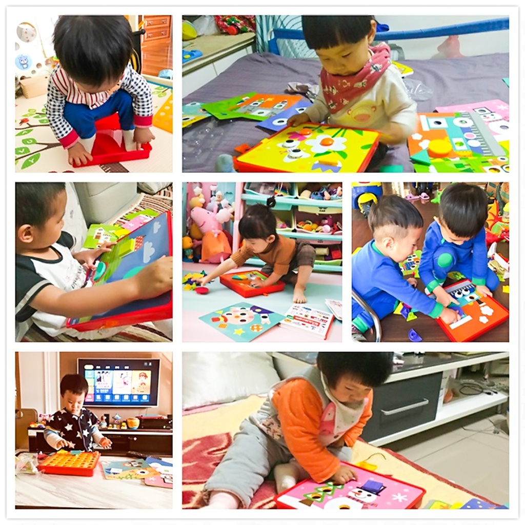 [Shiyan] mainan edukasi anak anak mainan papan seni art board education toys big button mushroom