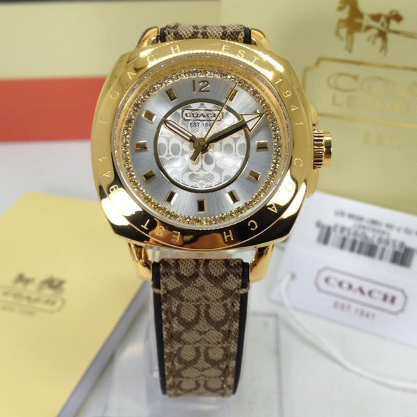Jam Tangan Coach Est-1941 Gold 35mm Original