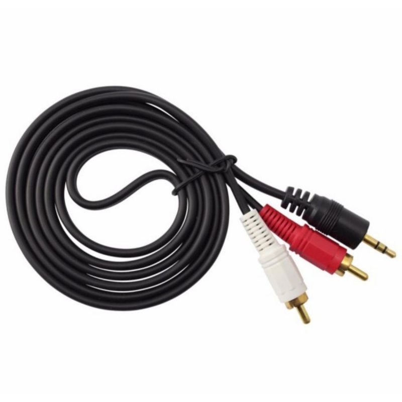 Kabel Jack Audio Aux 1 ke 2 RCA