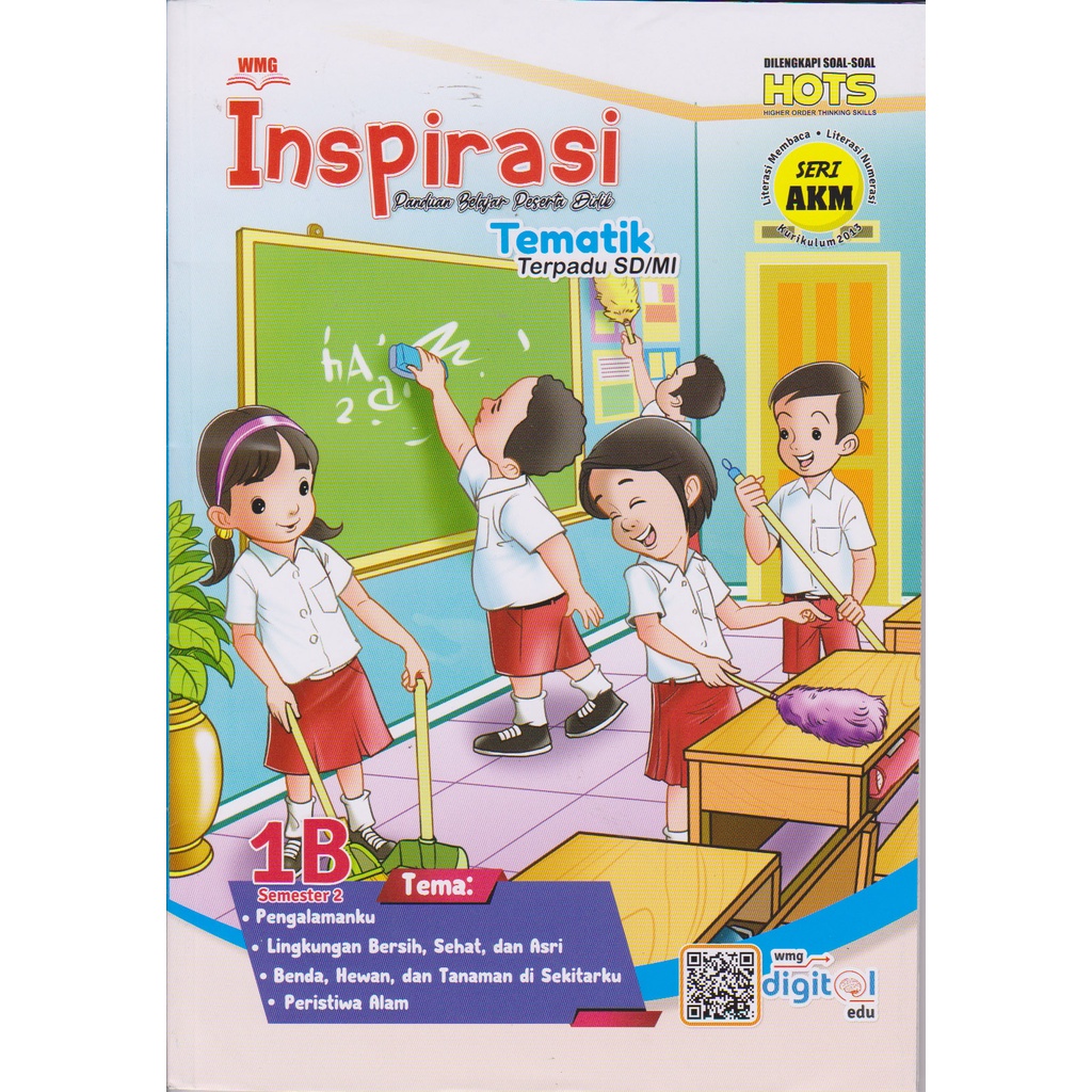 Inspirasi TEMATIK TERPADU UNTUK SD/MI KELAS 1,2,3,4,5, dan 6 Semester 1 dan 2 Dilengkapi soal-soal HOTS-KELAS 1 Semester 2