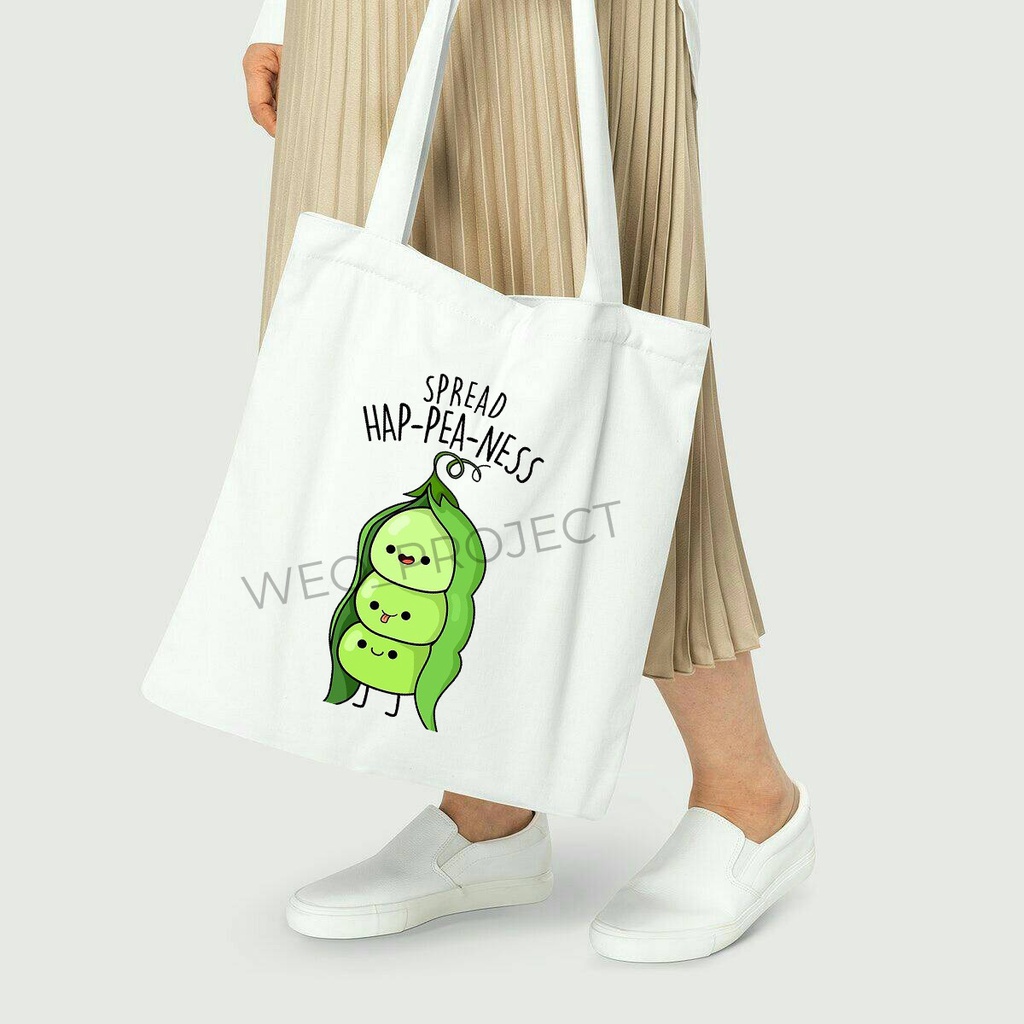 TOTE BAG KANVAS / TOTE BAG WANITA / TOTE BAG WORD LUCU 2