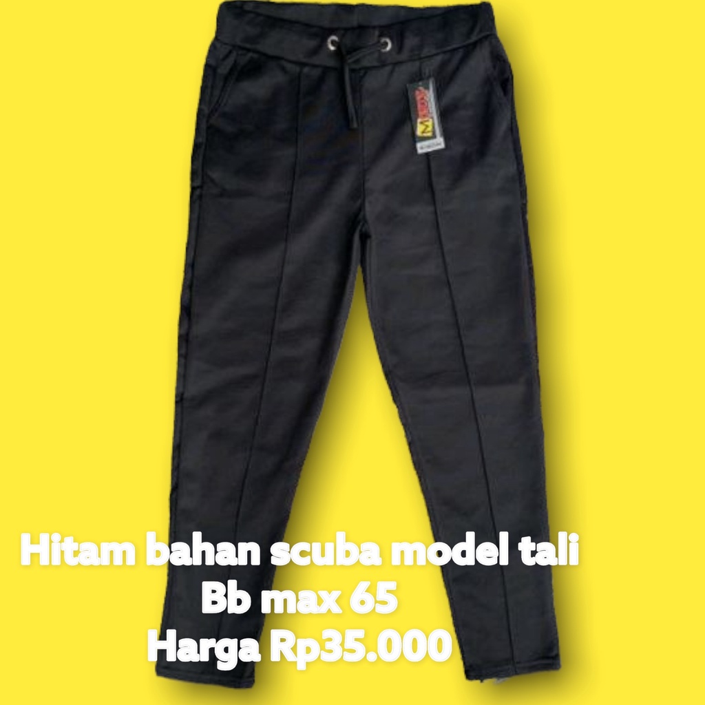 CELANA PANJANG POLOS CEWEK DEWASA BIG SIZE UKURAN JUMBO CELANA POLOS SCUBA BAWAH PENSIL BAHAN MELAR