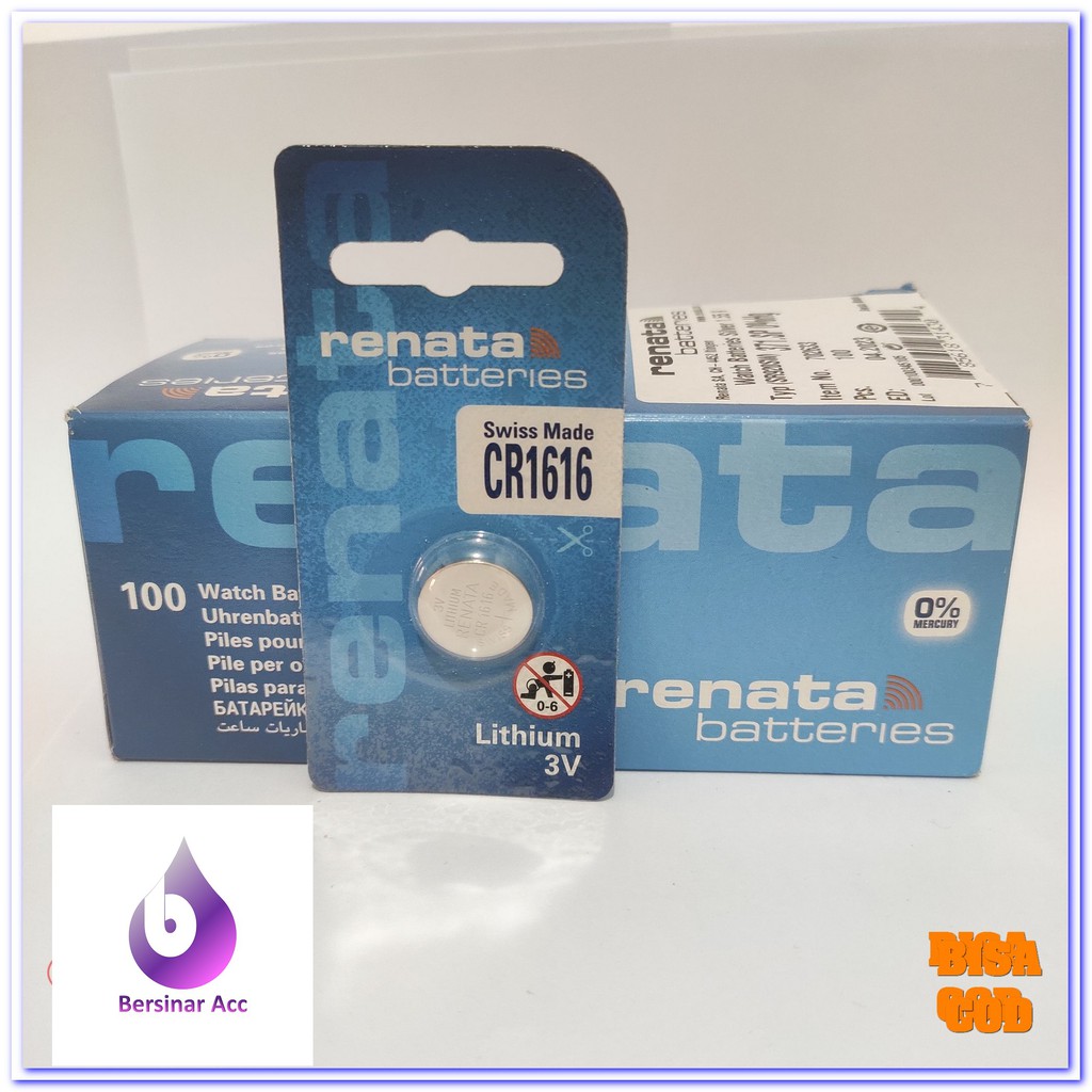 BATTERY BATERAI BATRE RENATA CR1616 ORIGINAL