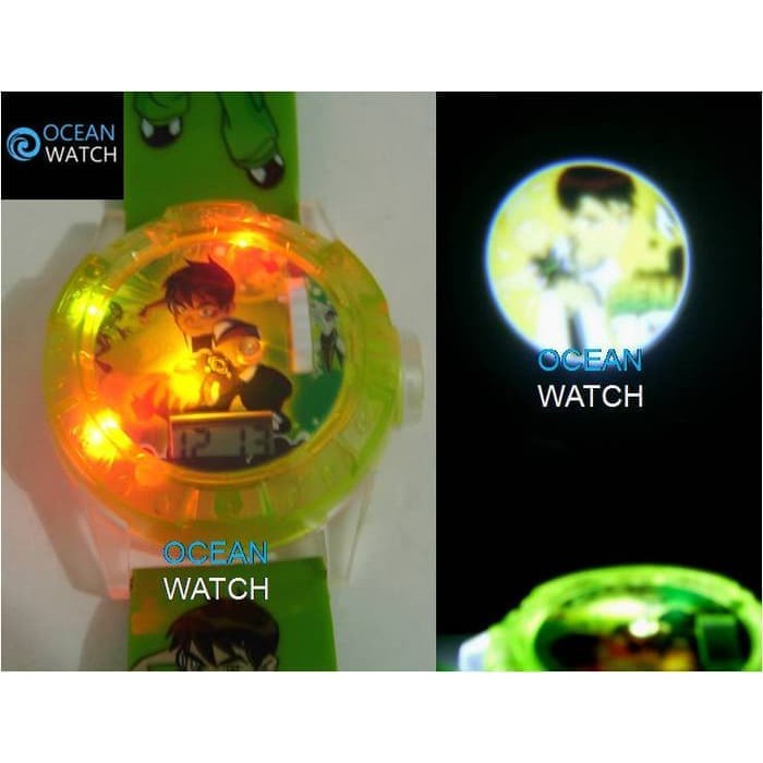 Jam Tangan Anak Cowok Proyektor Lampu, Laser, Ben Ten 10 Alien AJP06 - H545 Store