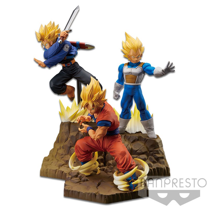 Absolute Perfection Figure Set 3pcs | Dragon Ball SCultures Super Saiyan Son Goku Vegeta Trunks