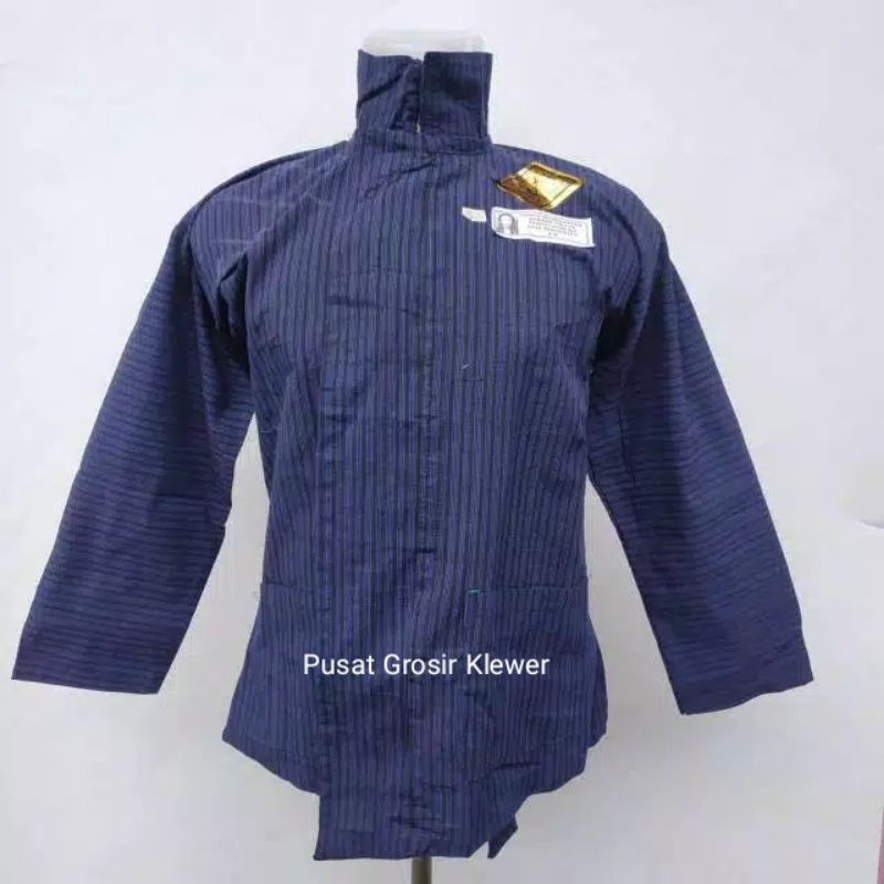Baju Lurik Jawa Warna Biru Surjan Lurik Dewasa