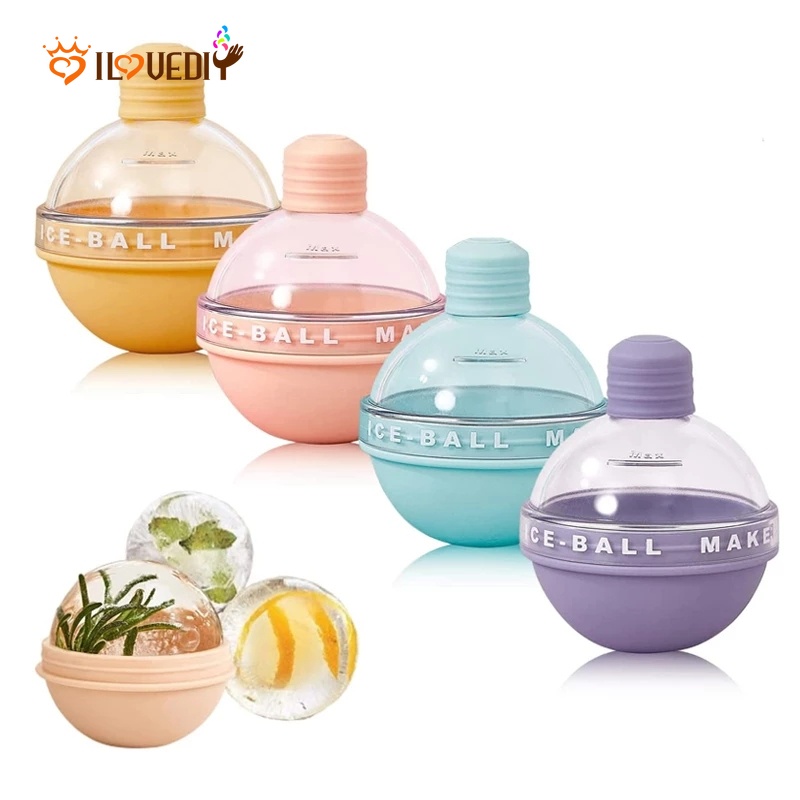 Cetakan Es Batu Bentuk Bohlam Bahan Silikon Food Grade Warna Macaron