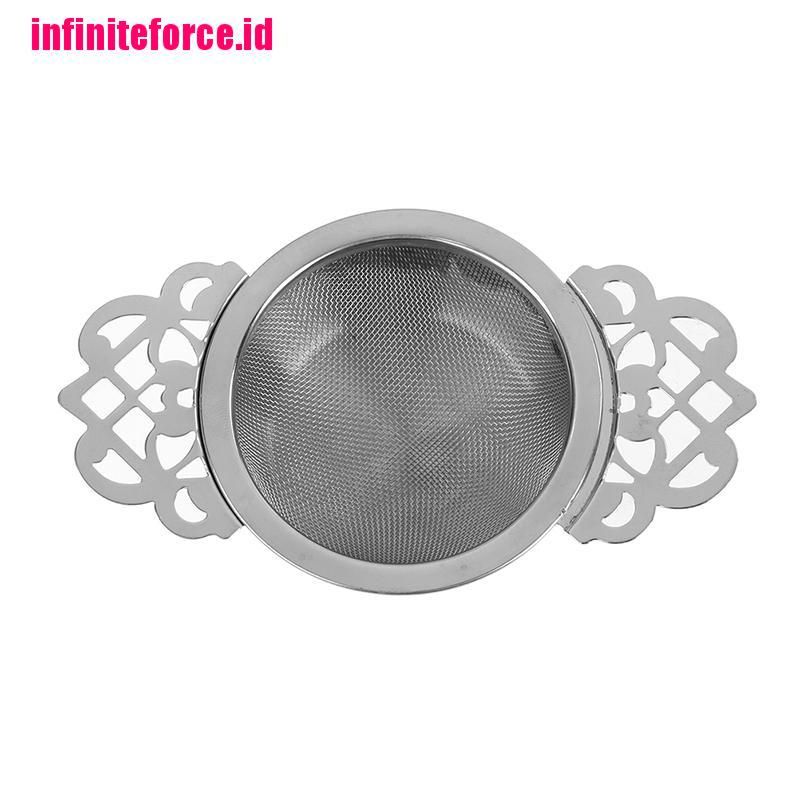 1pc Filter Infuser Penyaring Daun Teh Dengan Model Ujung Ganda Dan Bahan Stainless Steel