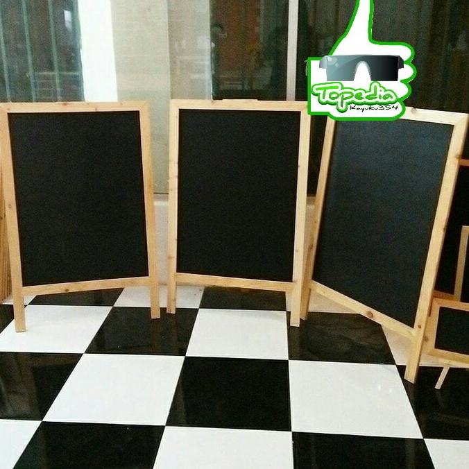 

blackboard chalkboard papan tulis standing 90X60 cm
