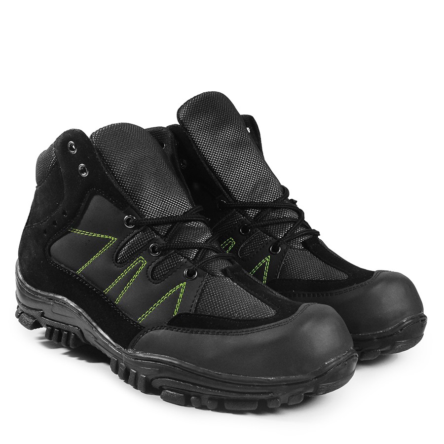 SM88 - Sepatu Boots Cowok Murah Crocodile Maung PDL Hitam Bots Safety Pria Outdoor Hiking Gunung