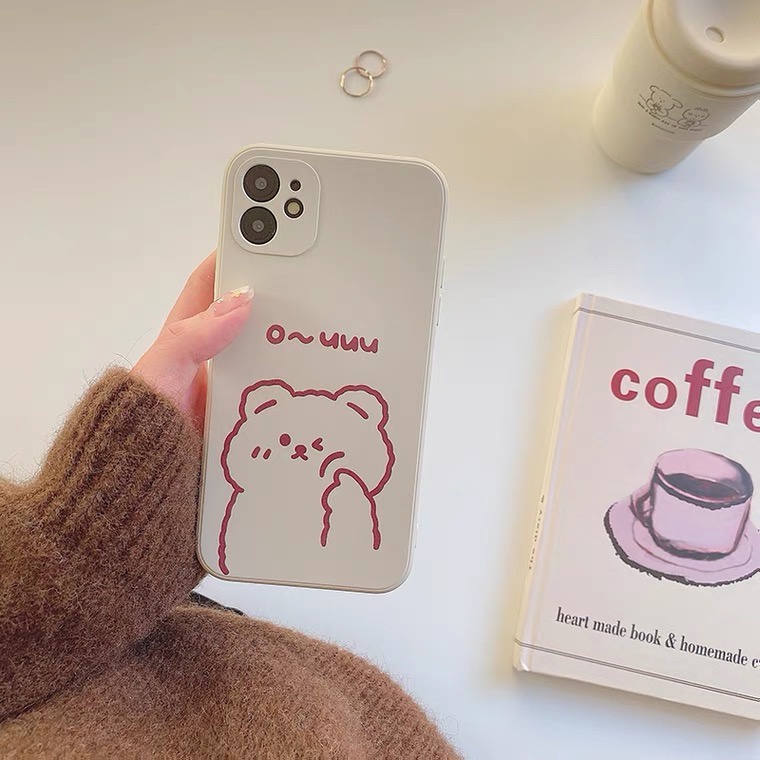 [TPC] Casing Iphone HP 6 6S 7 8 PLUS X XS MAX XR 11 12 13 MINI PRO PROMAX IP049 Bear INS Korean Phone Case Cute