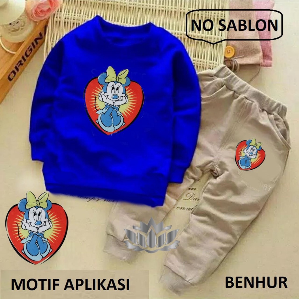 BO - SETELAN MICKEY ANGRY / SETELAN ANAK-ANAK / FASHION ANAK / PAKAIAN ANAK / MOTIF APLIKASI