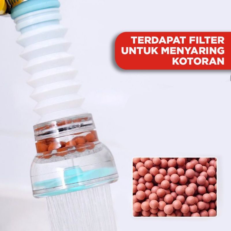 Sambungan keran [kran air filter aerator] berputar 360°