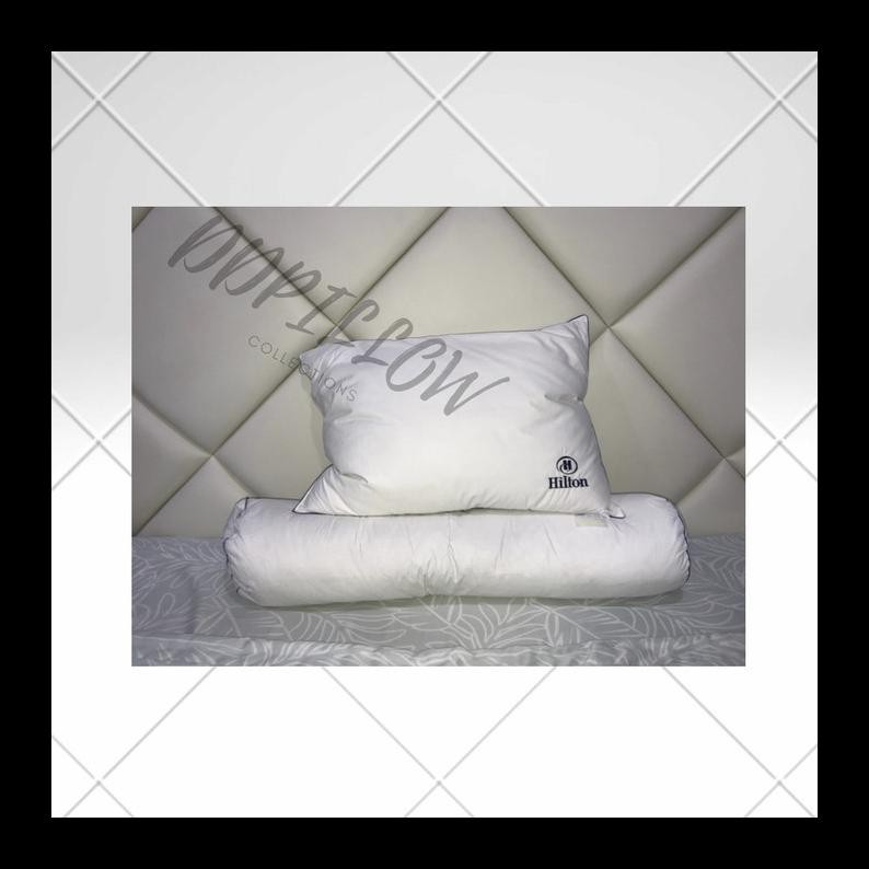 Promo Paket 1 Bantal Bulu Angsa Asli+ 1 Guling Bulu Angsa Asli (Hemat 15Rb) - Tanpa Bordir