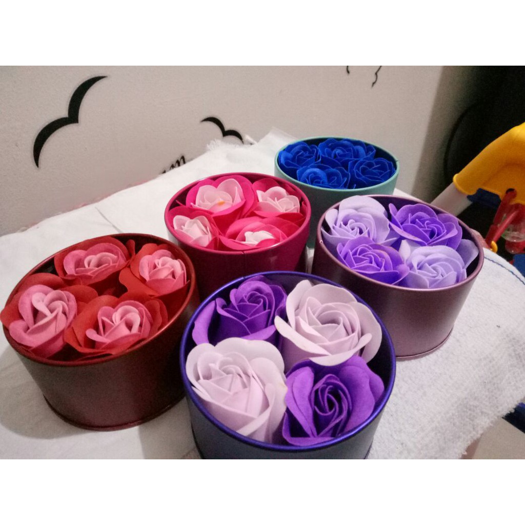 Bunga Mawar 4 Flower Soap Kado Pacar / Wisuda Sale Free Ongkir