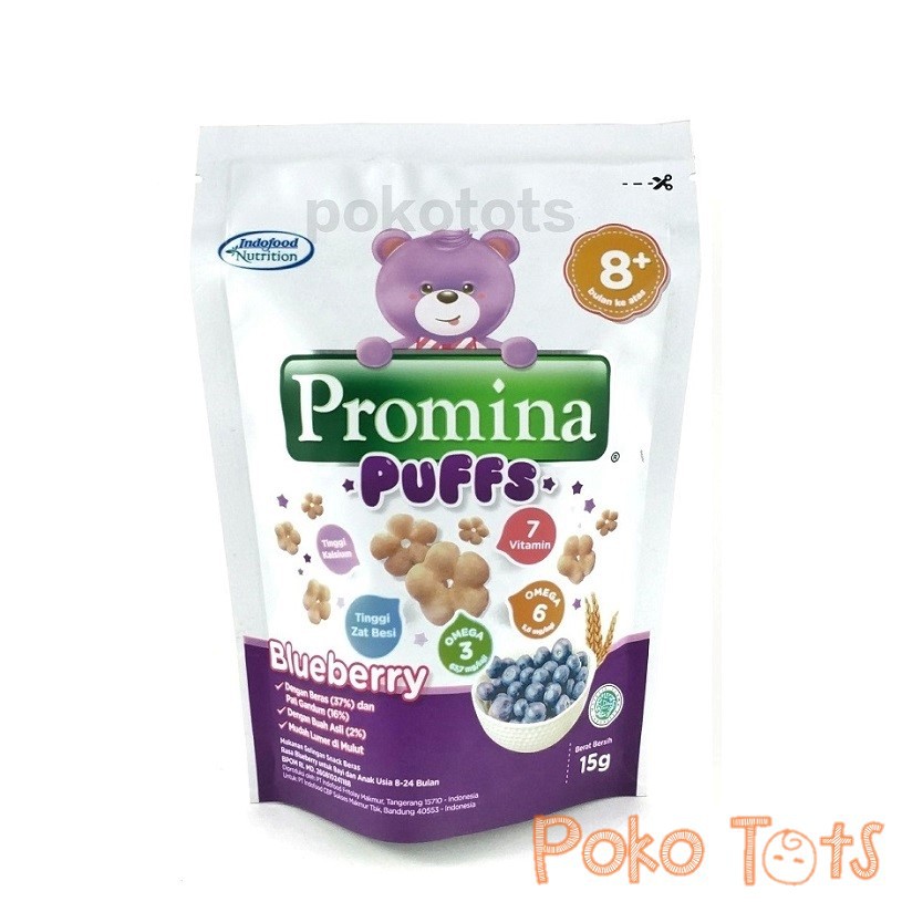 Promina Puff Baby Snack Blueberry 15gr Snek Beras Untuk Bayi 8+ Bulan