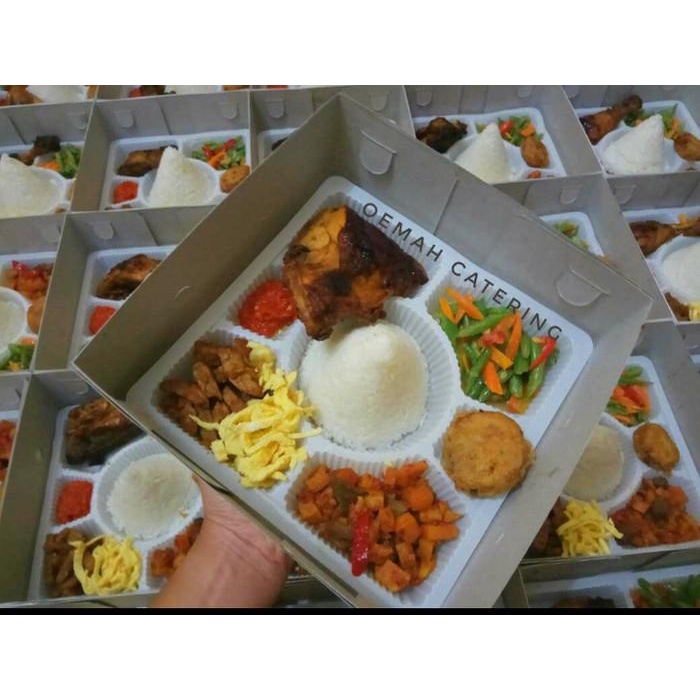 1Set Box Nasi + Mika Nasi Sekat 7 Harga Grosir/ Box Tumpeng/Dus Nasi