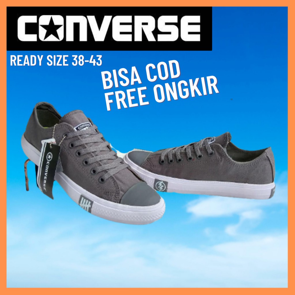 Sepatu Converse Undefeated Pria Wanita Petir Pendek Converse All Star Cowok Cewek  Original 100%