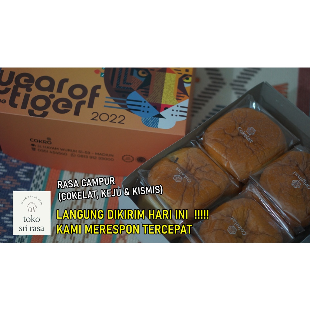 Roti Bluder Cokro - isi 10 (Respon Kilat, Rasa Campur & Langsung Kirim)