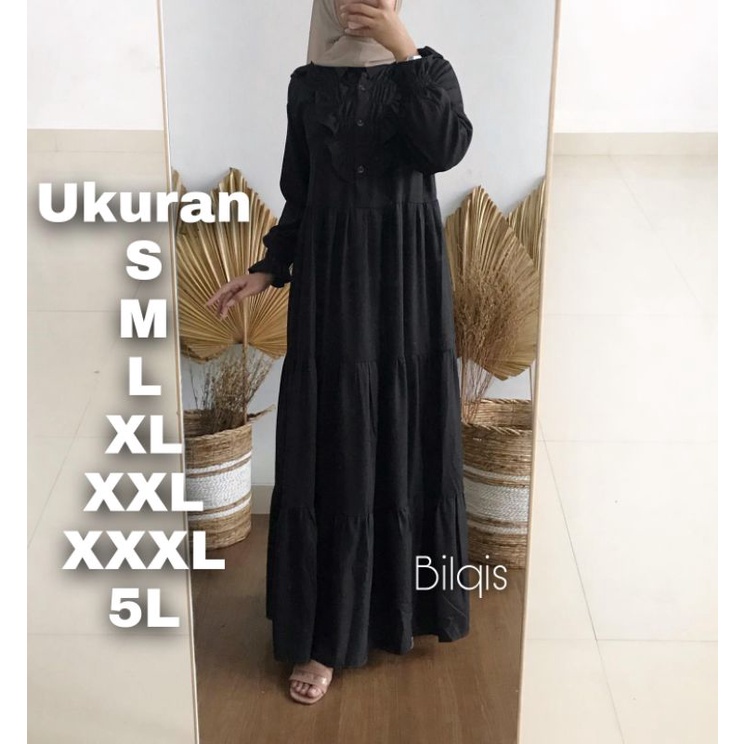 Premium Series BILQIS Dress Big Size Ukuran Size S M L XL 2XL 3XL 4XL XXL XXXL  XXXXL 2L 3L 4L 5L  Dress Wanita Jumbo Gamis Big Size Baju Korea Over Size