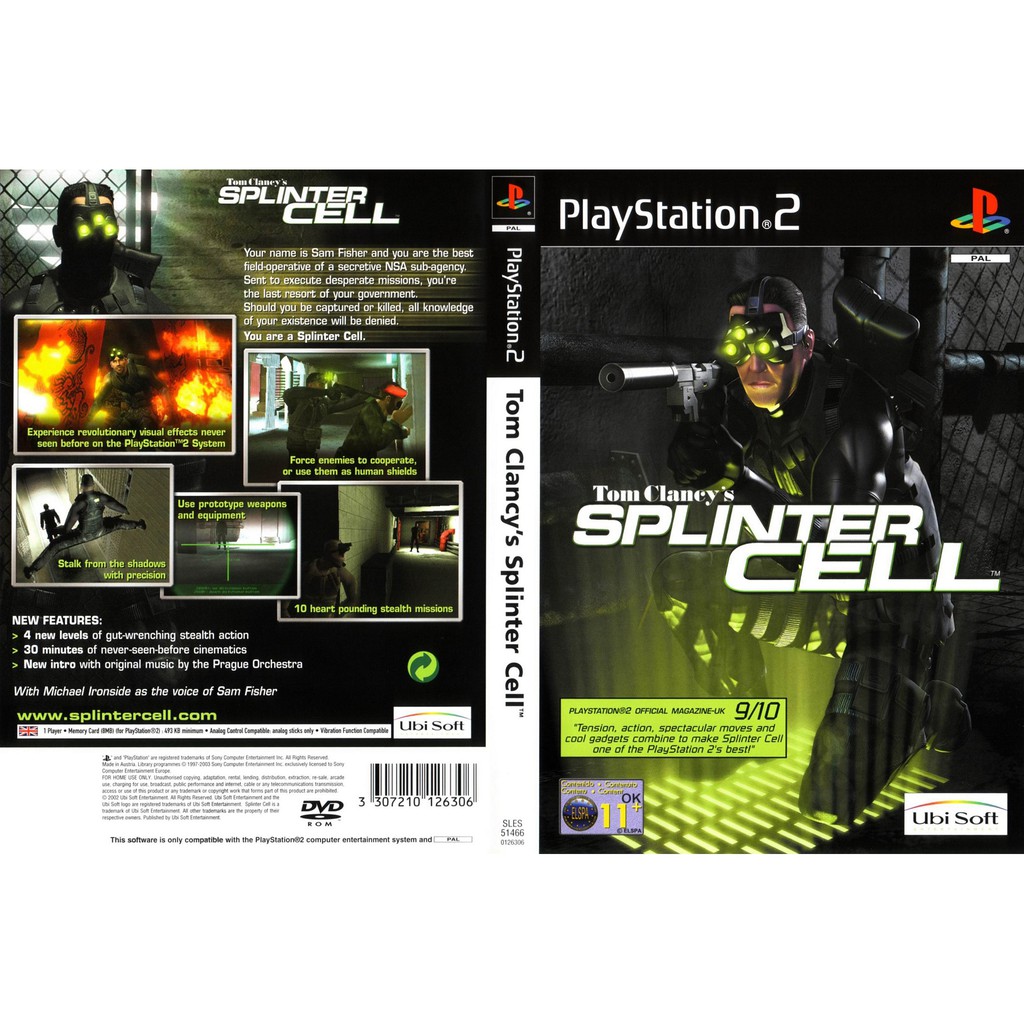 Kaset Ps2 Game Terbaru Tom Clancy's - Splinter Cell