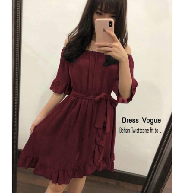 JCM- DRESS VOGUE / Dress Wanita kekinian / Dress wanita korea murah