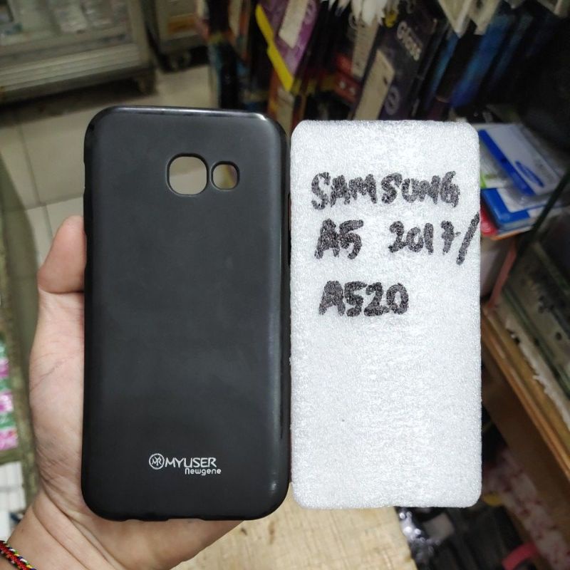 SAMSUNG A520 / A5 2017 tempered Gorilla Glass kaca dan silikon karet softcase mantul