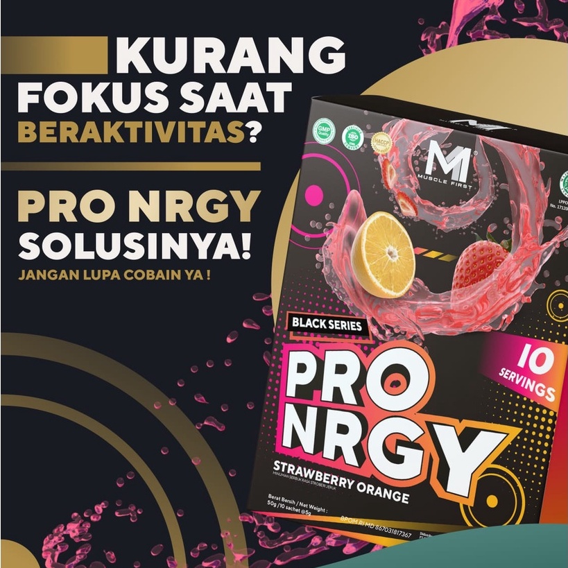 Muscle First M1 Pro NRGY ecer eceran 1 sachet Pre-workout Energy Drink servings Watermelon Yuzu &amp; Strawberry Orange PWO Preworkout