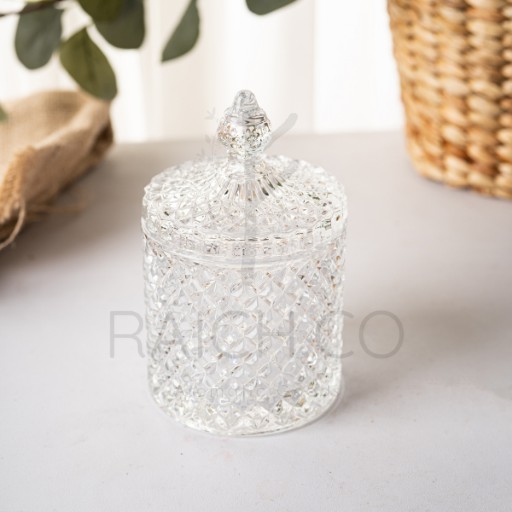 Crystal Glass SLIM 250 ml  Glass Candle and Sugar Jar Wadah Kaca Kristal Lilin Permen Aromatic