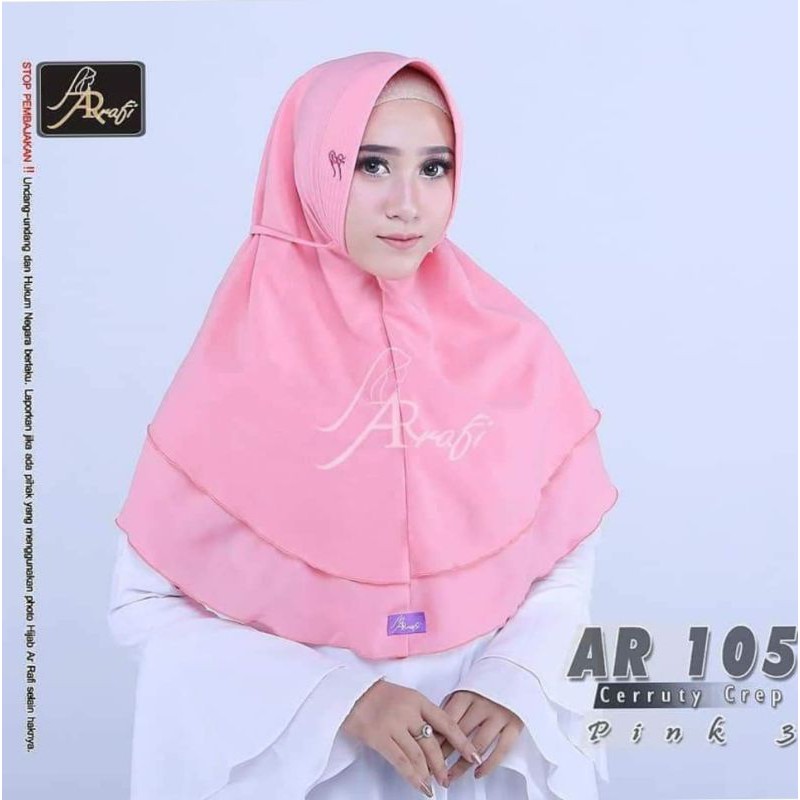 Hijab arrafi kode AR 105 standar hijab instan original || INAYAHHIJAB-Pink3