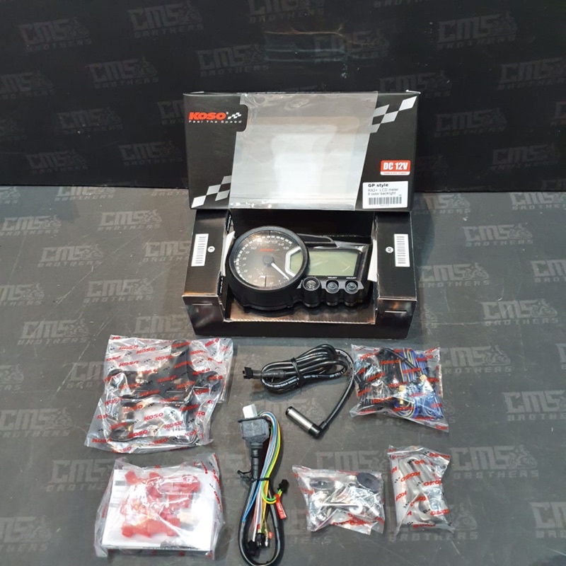 Speedometer Spido Meter Koso GP Style RX2+ LCD Meter 8 Colour Backlight Original