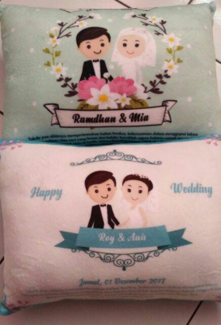 Hadiah Ulang Tahun / Kado Wisuda / Pernikahan Cetak Foto Bantal Custom