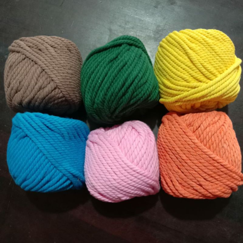 Tali Katun Warna 3 mm | Tali Macrame | Cotton Rope