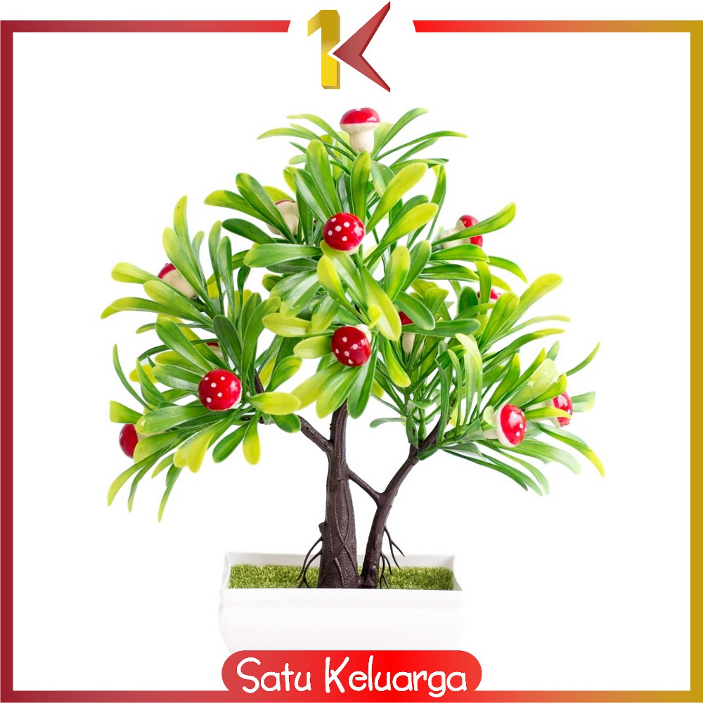 SK-C170 Ornamen Pot Buah Tanaman Hias Plastik Murah Bunga Hiasan Dekorasi Rumah Artificial Plant-Ornamen - Jamur