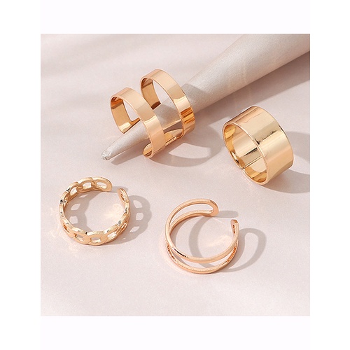 LRC Cincin Set Fashion Golden Ring Set Y65613