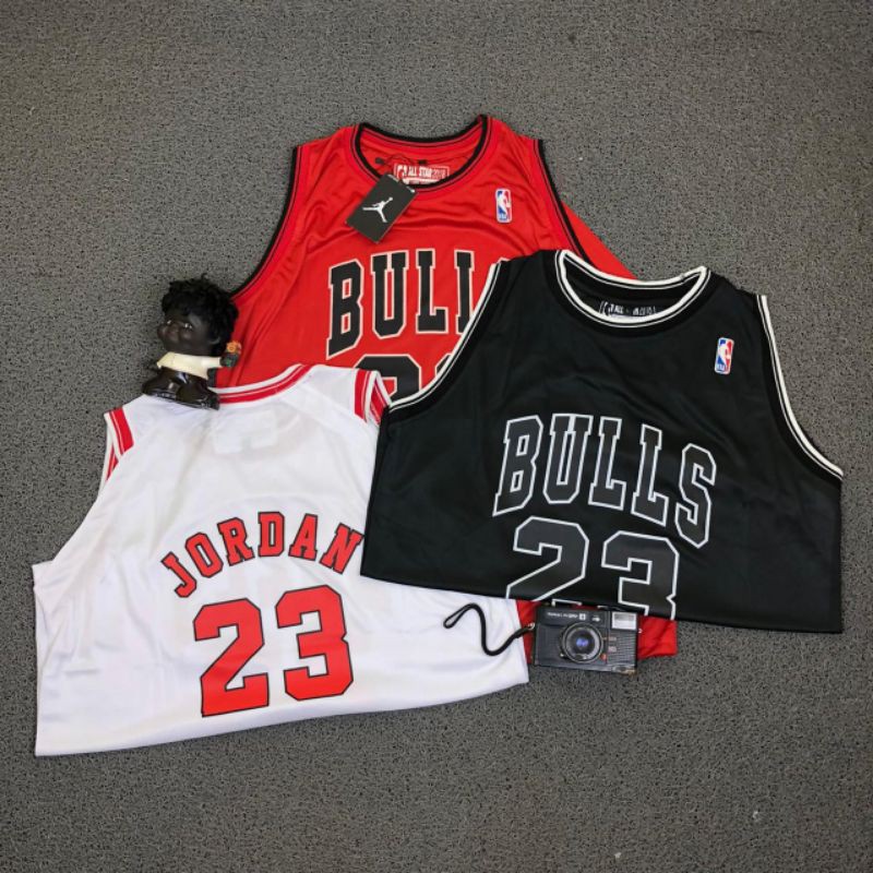 JERSEY BASKET KAOS CHICAGO BULLS MERAH /HITAM /PUTIH LIKE ORI