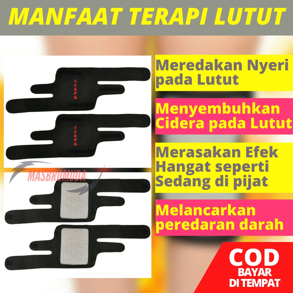 Deker Lutut Alat Terapi Lutut Magnetik Sabuk Terapi Sendi Pemanas Nyeri Lutut Dengkul Kaki 001