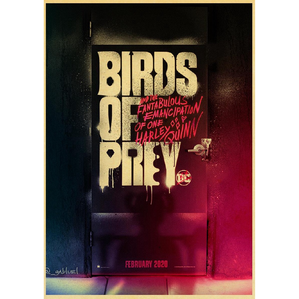 Vintage nuevo DC película Harley Quinn y Joker Retro Poster kraft papel impreso pared carteles para pared de Bar o casa pegatina