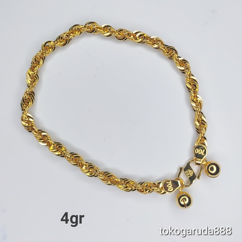 Anak dan dewasa. Rantai gelang tangan anak dan dewasa emas asli kadar 700 70% superlite gold korea tambang 1 gr terlaris hadiah nori