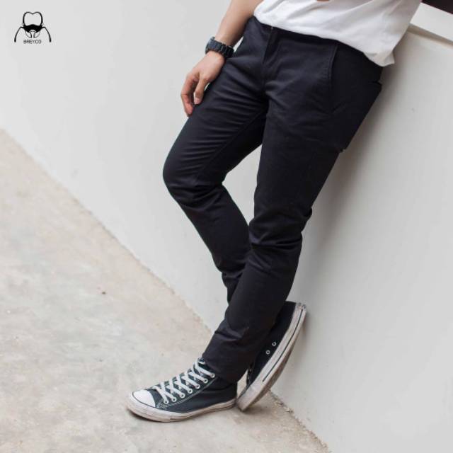 AIRBLACK DENIM TERLARIS / 784 VICTORY Celana chino pria panjang skinny semi slimfit cowo / cowok /