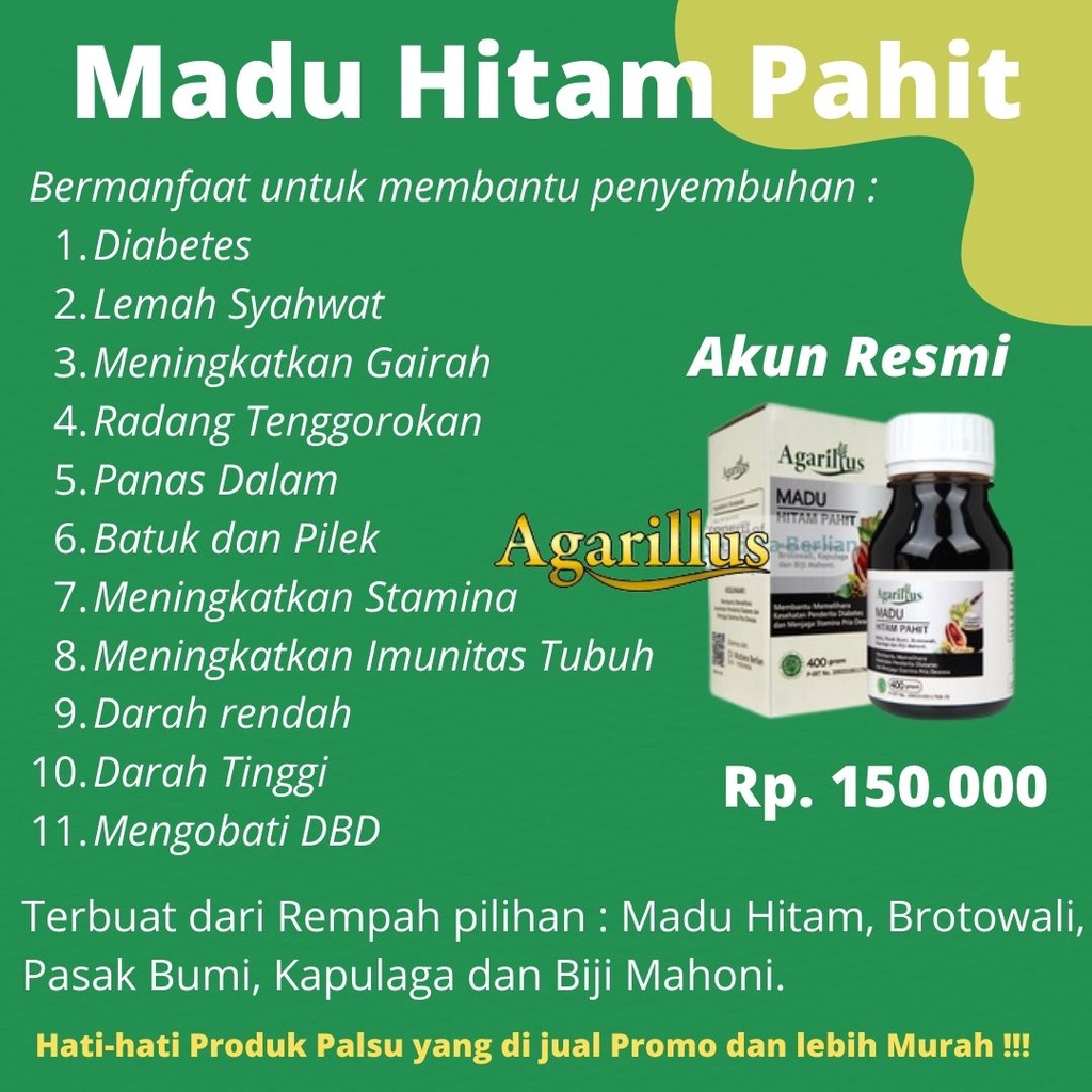 

Madu Hitam untuk Stamina dan Kesehatan Dijamin 100% Original dan Berkhasyiat